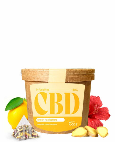 INFUSETTES CITRON GINGEMBRE AU CBD | BYCDS®