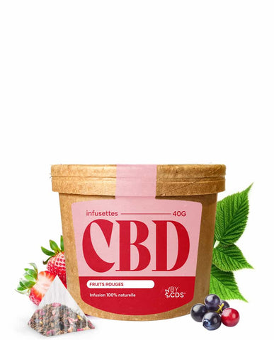 INFUSETTES ROOIBOS FRUITS ROUGES AU CBD | BYCDS®