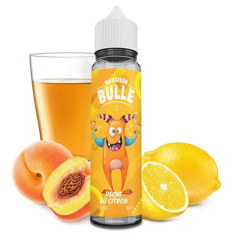 pêche au citron monsieur bulle 50ml liquideo high vaping