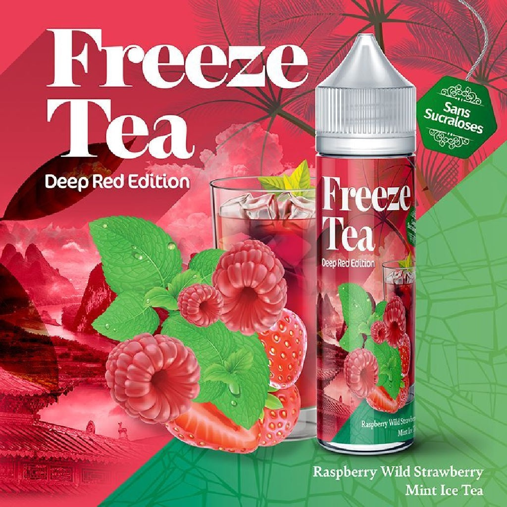 raspberry mint & wild strawberry ice tea freeze tea high vaping